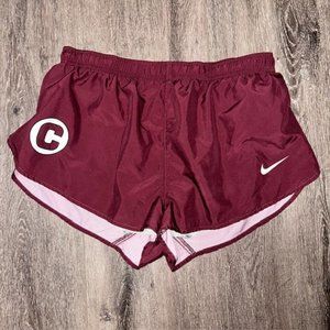Nike Marroon Scarlet Red Dri-Fit Athletic Running Shorts Drawstring Waist Size M